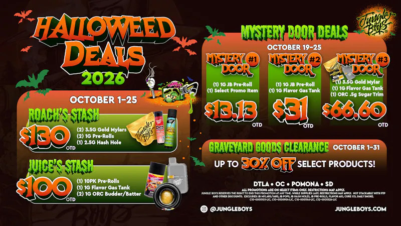 Jungle Boys DTLA JB HALLOWEED DEALS!!