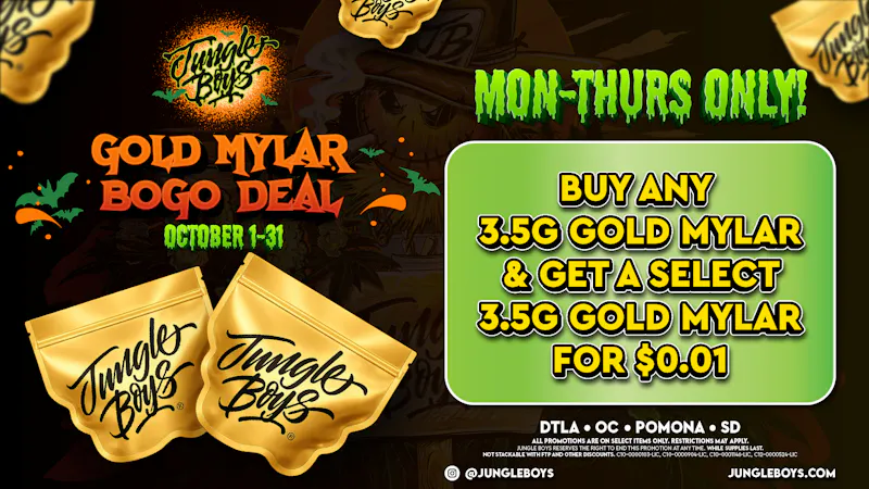 Jungle Boys DTLA JB GOLD MYLAR BOGO (MON-THURS ONLY!)