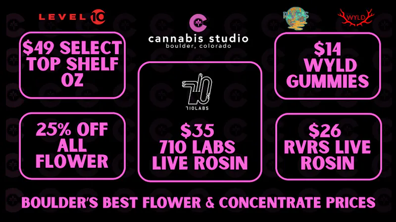 Cannabis Studio Boulder's Best Flower & Concentrate Prices