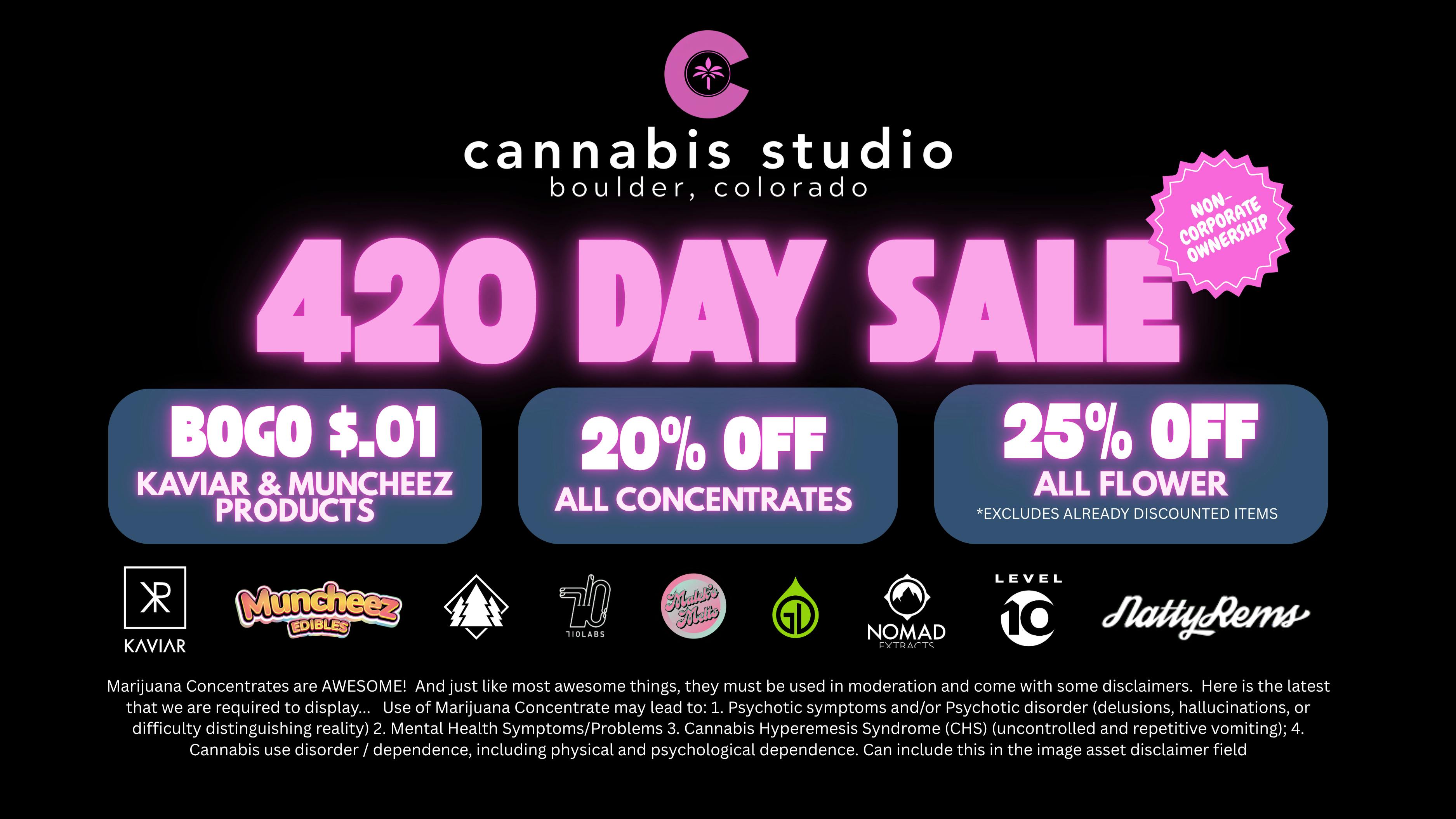 Cannabis Studio BOULDER'S BEST 420 DEAL