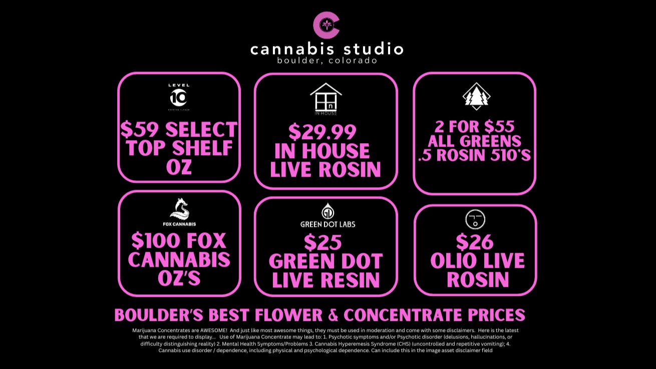 Cannabis Studio OUR EVERYDAY DEALS