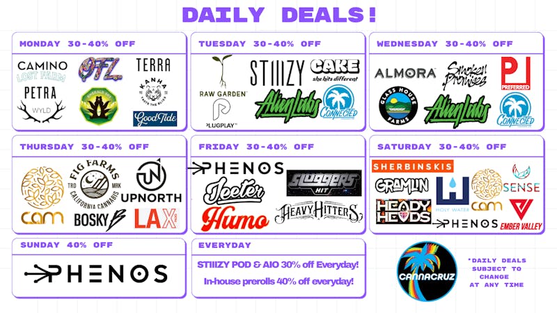 CannaCruz DAILY 40% OFF SALES