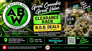 A Better Way Cannabis ABW Everyday Deals – B.O.B. & Clearance!