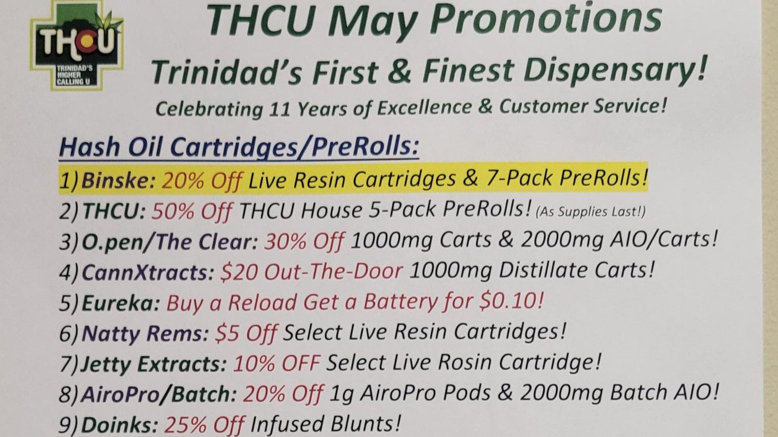 Trinidads Higher Calling U 75% OFF-$47.80 Ounce Plus Tax