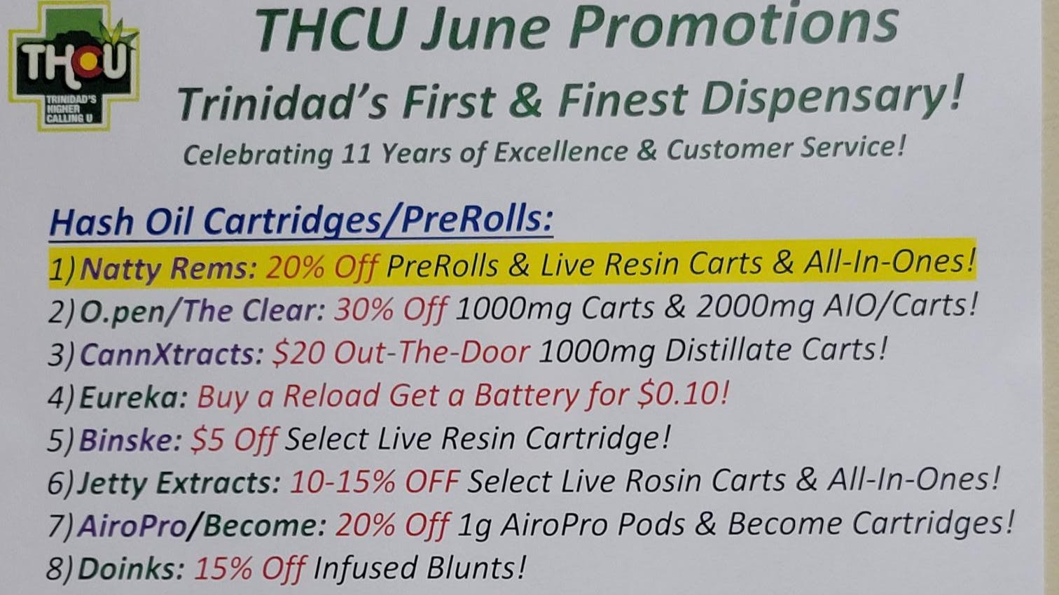 Trinidads Higher Calling U 75% OFF-$47.80 Ounce Plus Tax