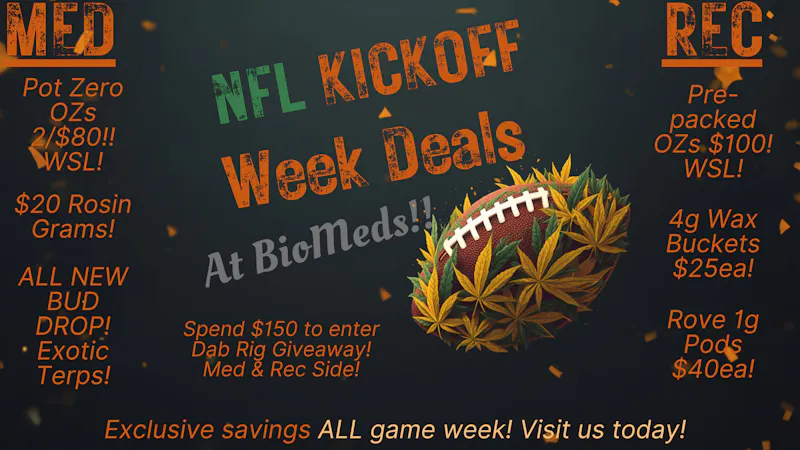 BioMeds NFL KICKOFF WEEK @ BIOMEDS! LETS GO!!