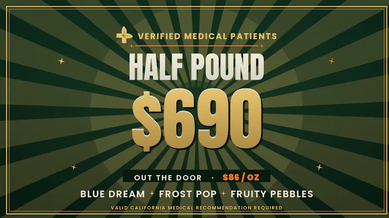Pacific Wellness HALF POUNDS LB $690 — Medical Patients Only