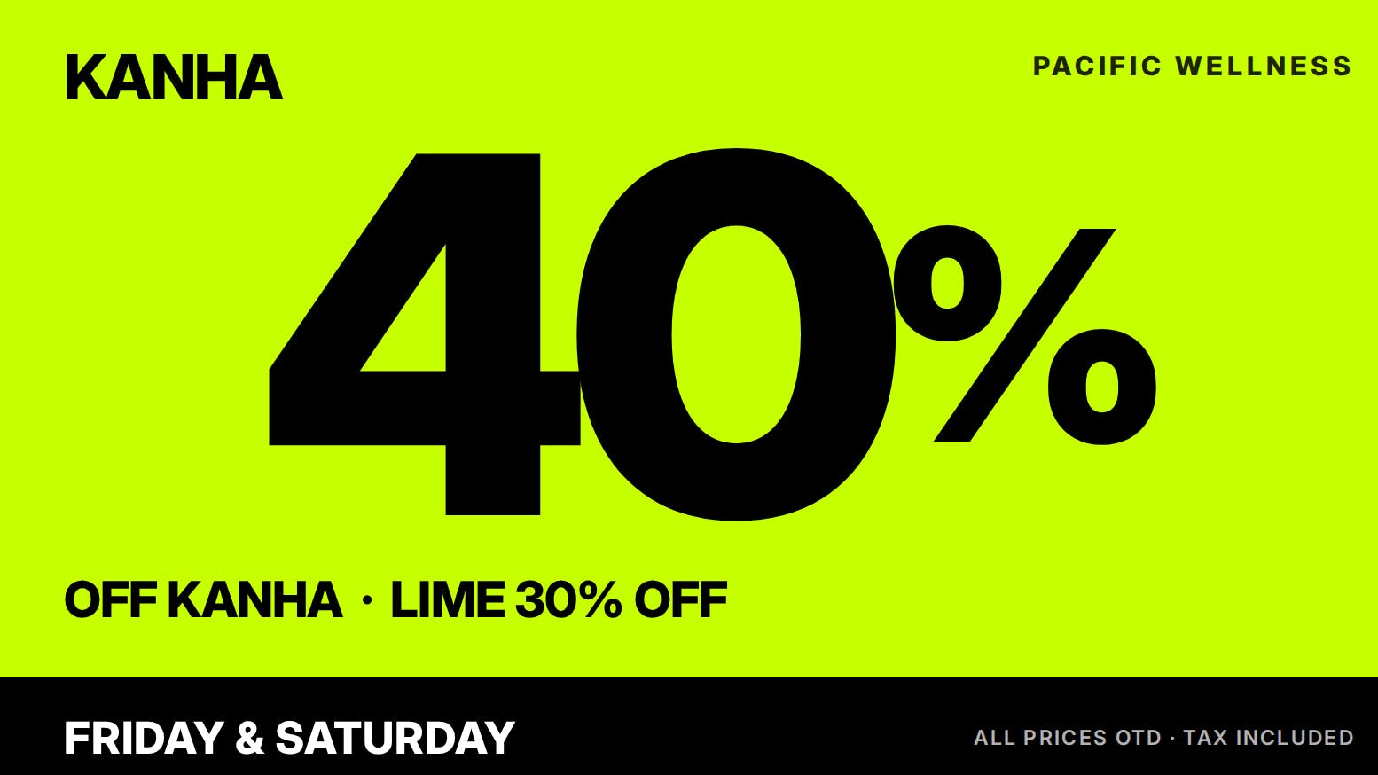 Pacific Wellness Kahna 40 Percent Off!!!