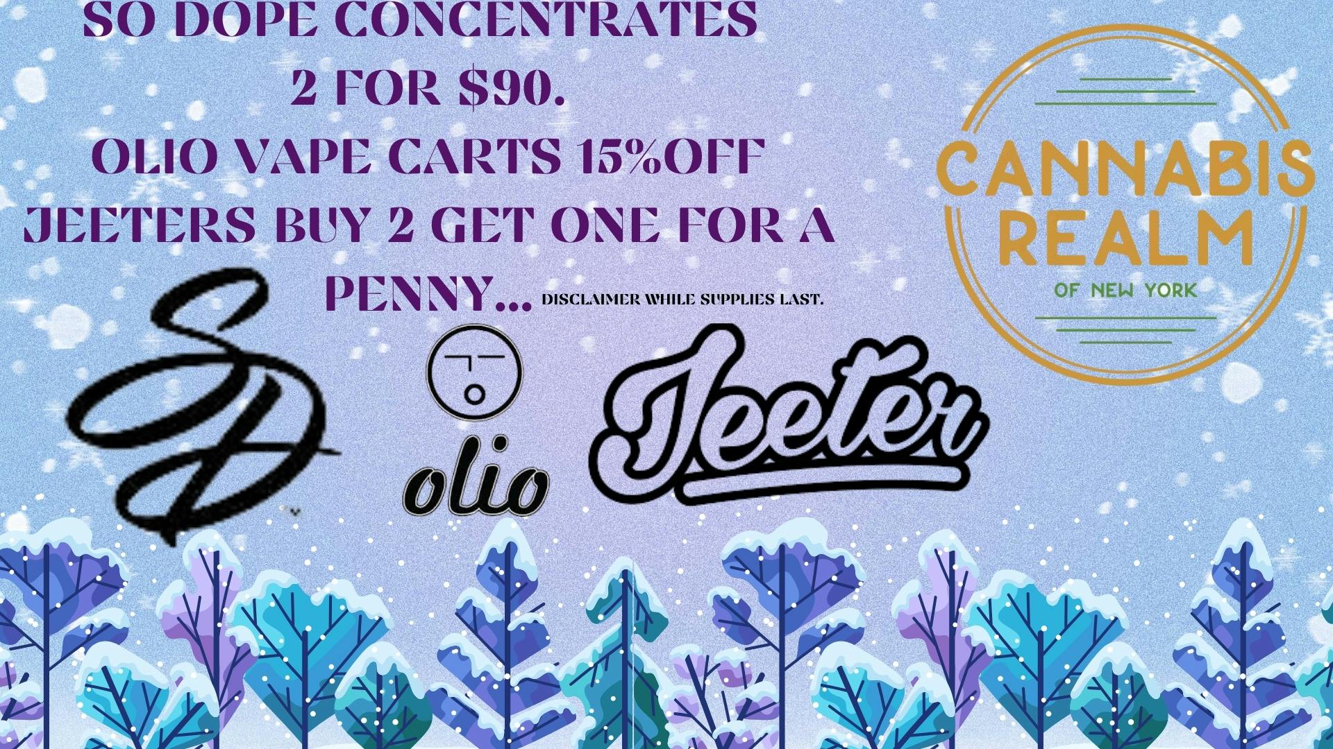 Cannabis Realm of New York - Rockland WINTER DEALS AND SALES !HURRY WHILE SUPPLIES LAST!