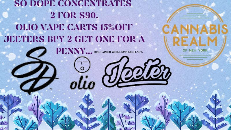 Cannabis Realm of New York - Rockland WINTER DEALS AND SALES !HURRY WHILE SUPPLIES LAST!