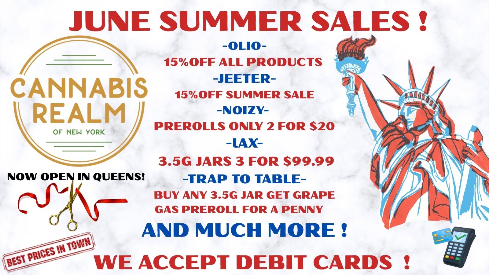 Cannabis Realm of New York - Rockland JUNE SUMMER SALES