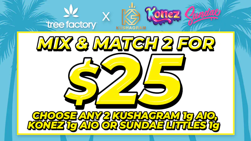 Tree Factory - Port Hueneme 2/$25 Mix & Match 1g AIO Vapes 💨 Tax Included 🔥
