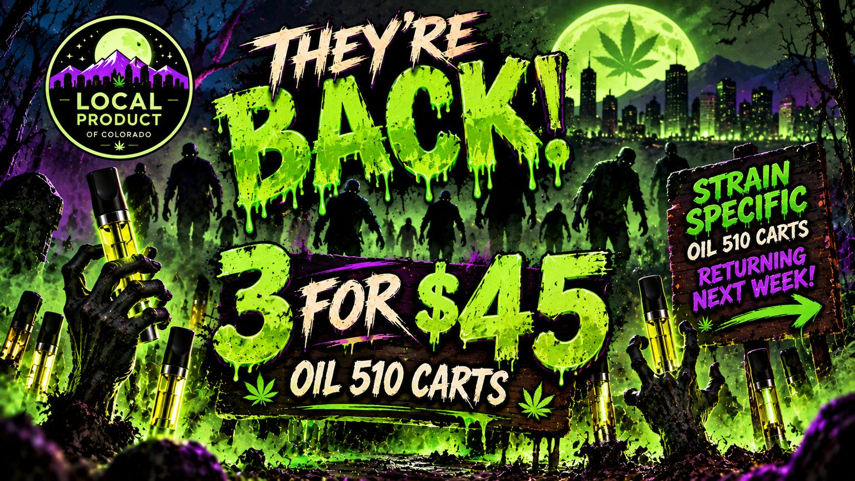 Local Product of Colorado (Recreational) 3 For $45 are back!!!