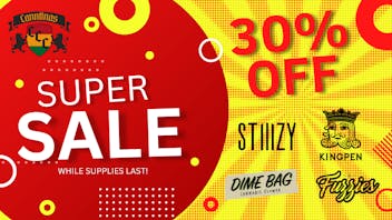 Canntinas 30% OFF Stiiizy, Dime Bag, Kingpen & Fuzzies