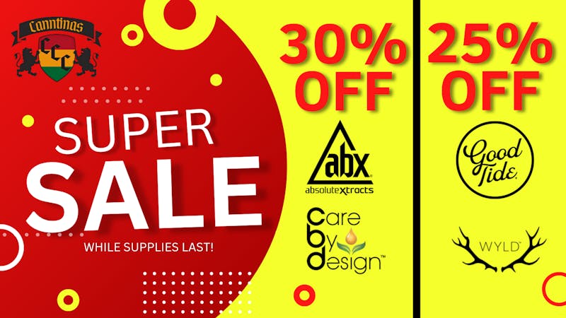 Canntinas 30% ABX & Care By Design; 25% Wyld & Good Tide
