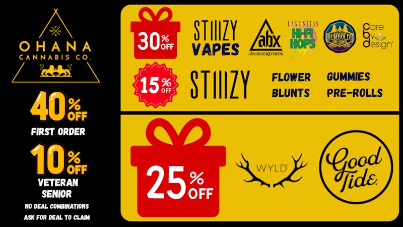 Ohana Cannabis Soothing Sunday Deals!