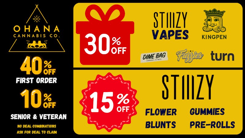 Ohana Cannabis - Palm Springs Supreme Saturday Deals!