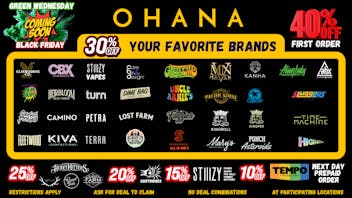 Ohana Cannabis 30% Off Saturday Deals!