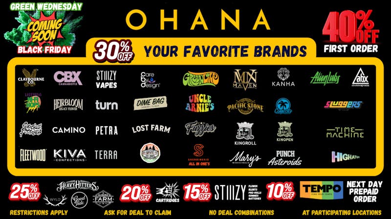 Ohana Gardens 30% Off Sunday Deals!