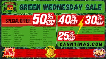 Canntinas 50% Off Green Wednesday Deals!
