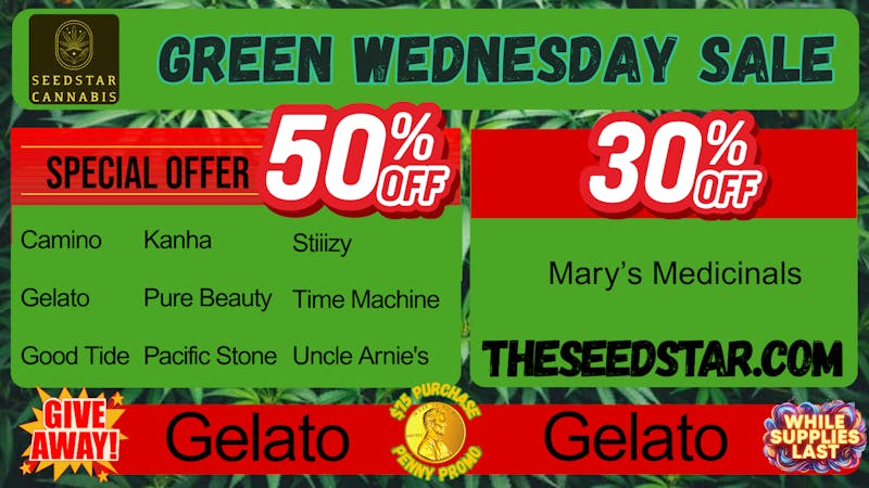 Seedstar 50% Off Green Wednesday Deals!