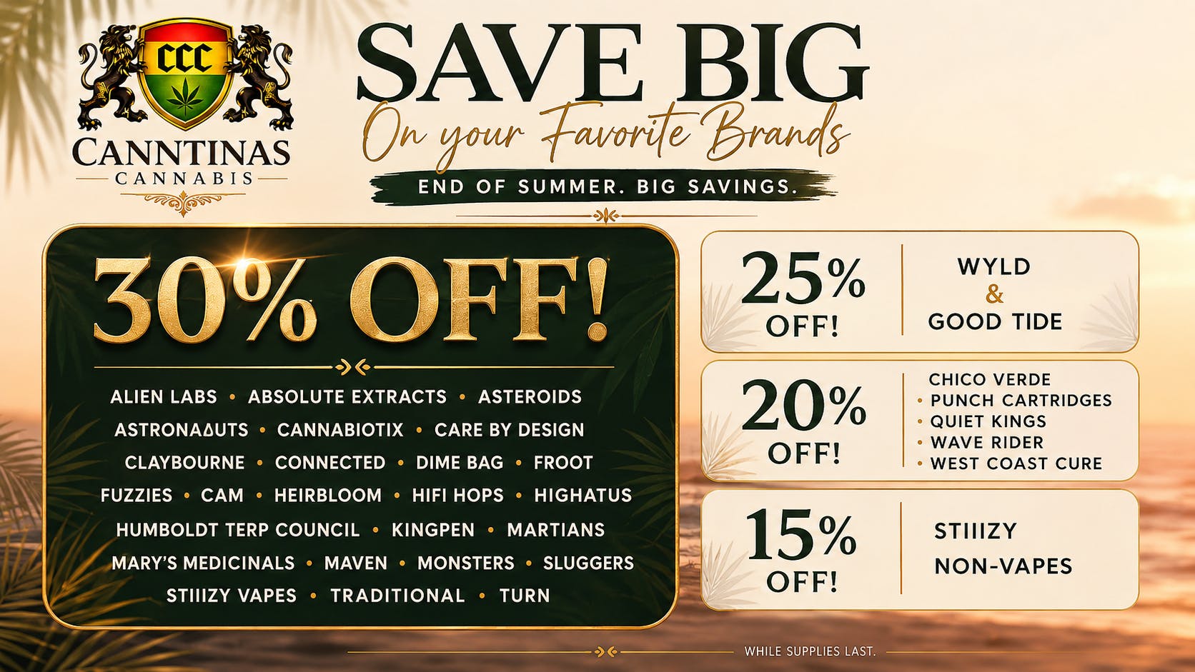 Canntinas Up to 30% OFF your favorite brand!
