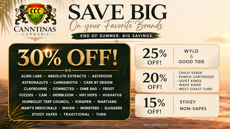 Canntinas Up to 30% OFF your favorite brand!