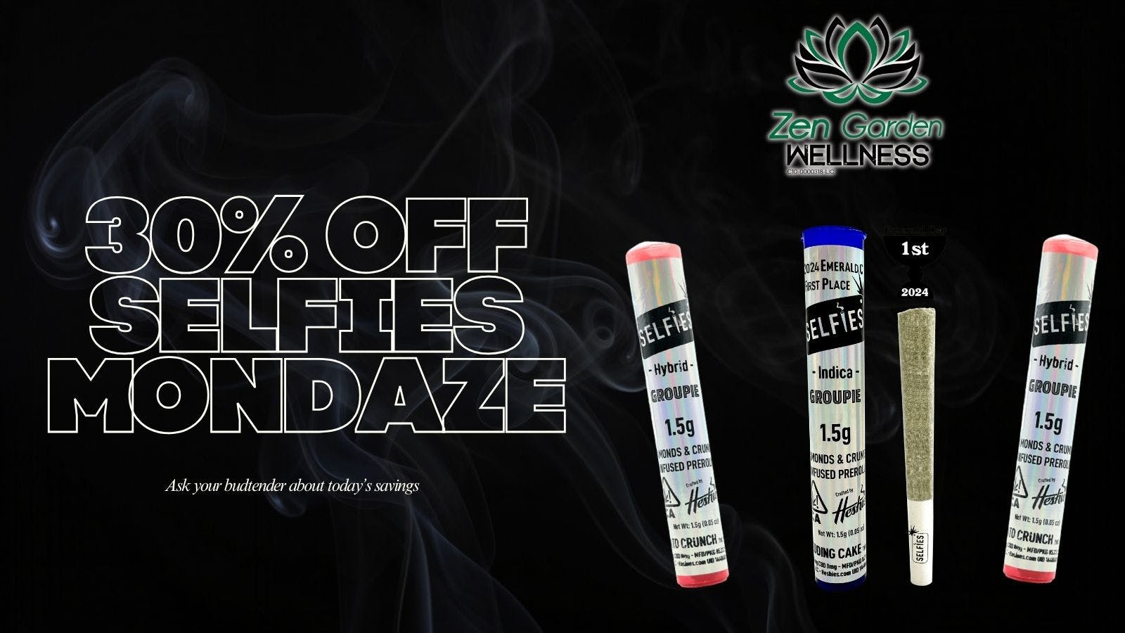 Zen Garden Wellness Selfies 30% Off Mondays