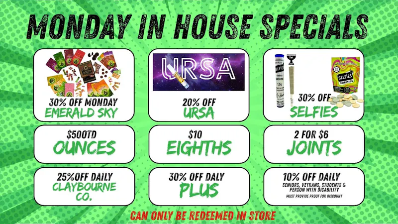 Zen Garden Wellness Monday Specials