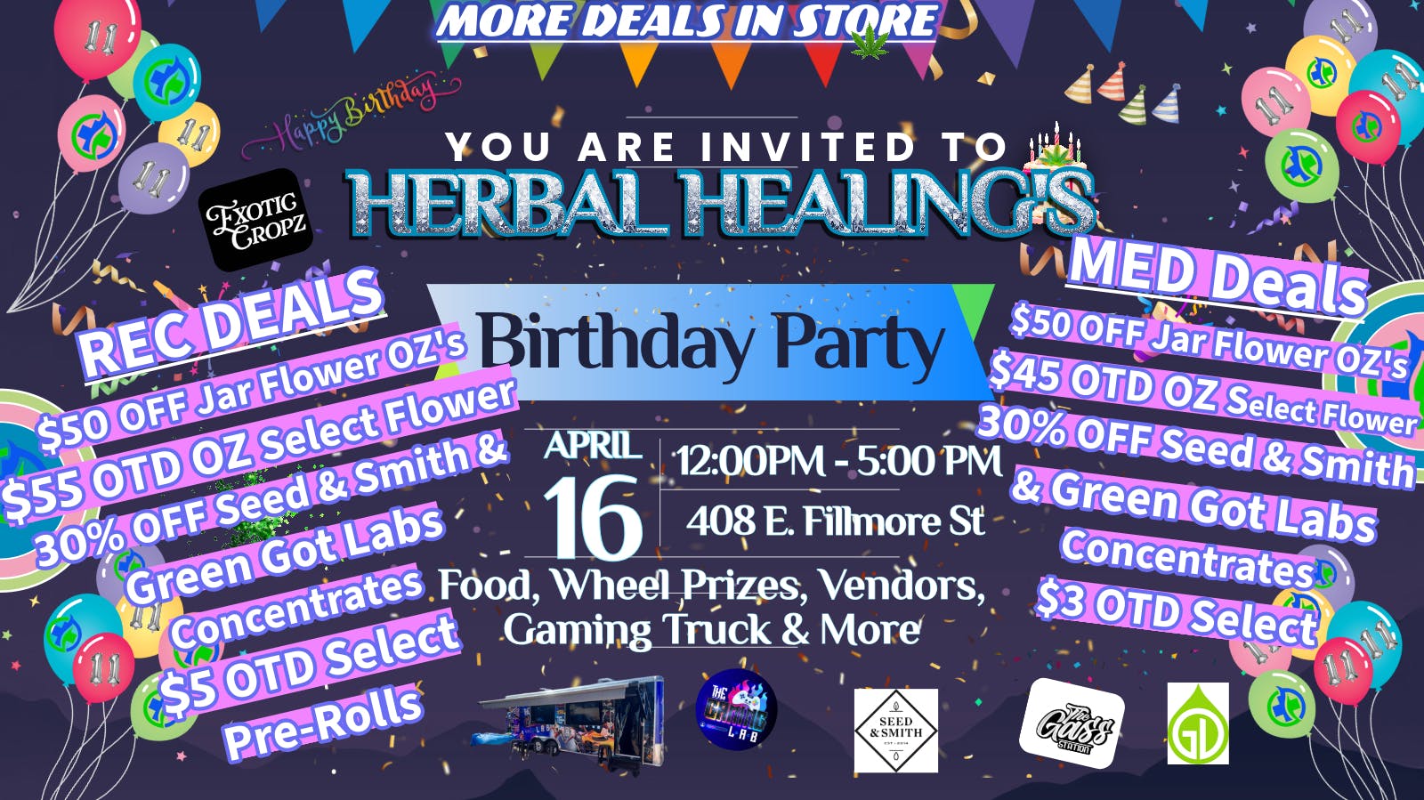Herbal Healing - Fillmore St Birthday & 420 Blow Out