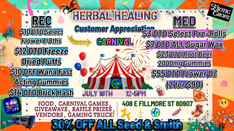 Herbal Healing - Fillmore St Crazy Carnival Deals
