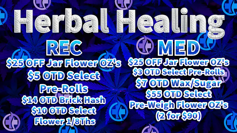 Herbal Healing - Fillmore St Value Flower $25 OFF Jar Oz's