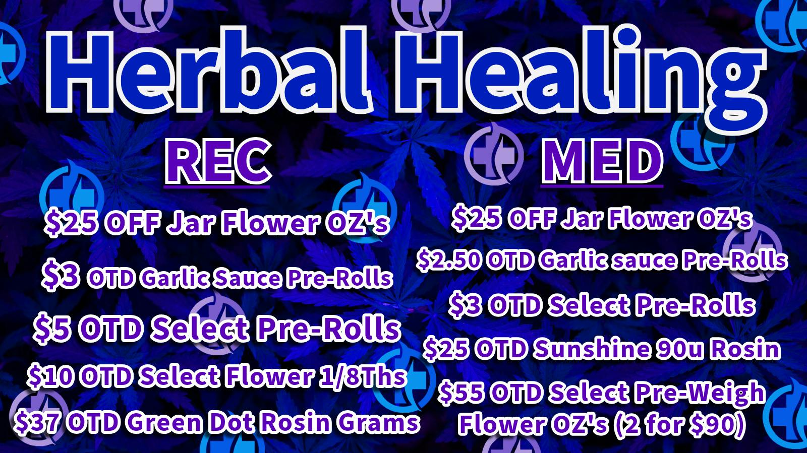 Herbal Healing - Fillmore St Value Flower $25 OFF Jar Oz's