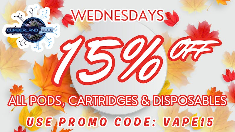 Cumberland Blues Delivery 15% OFF ALL Vapes