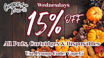 Cumberland Blues Delivery -Lake Elsinore 15% OFF ALL Vapes