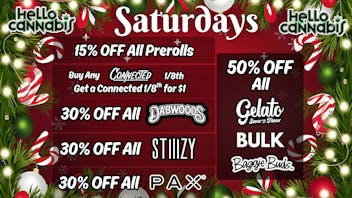 Hello Cannabis - Vista 15% OFF Prerolls; Connected BOGO; 30% OFF Dabwoods