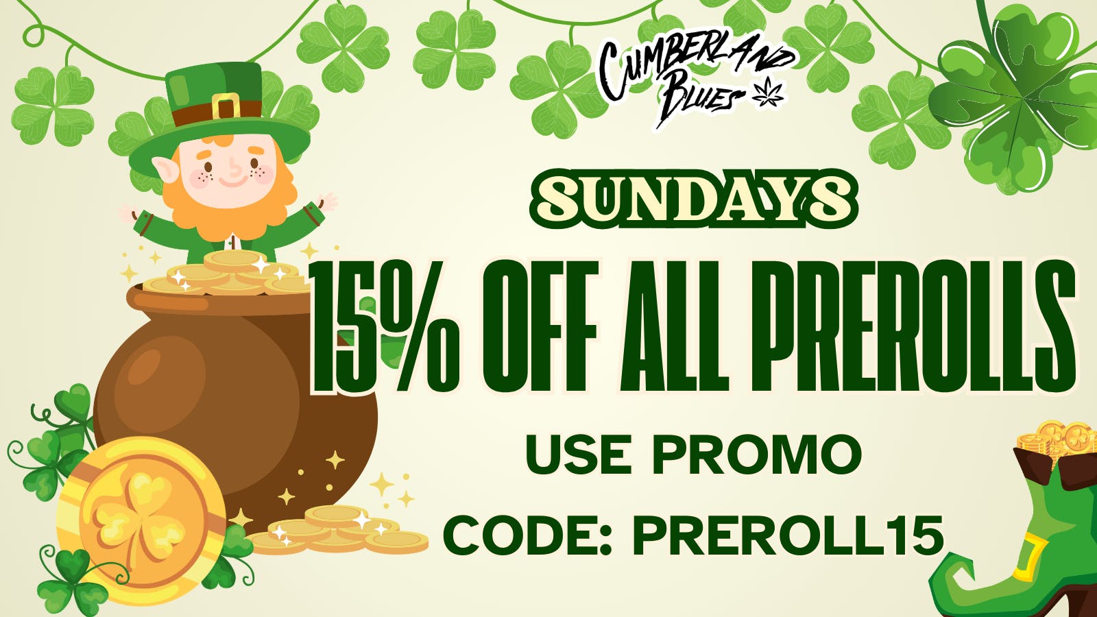 Cumberland Blues Delivery - Murrieta 15% OFF ALL PREROLLS