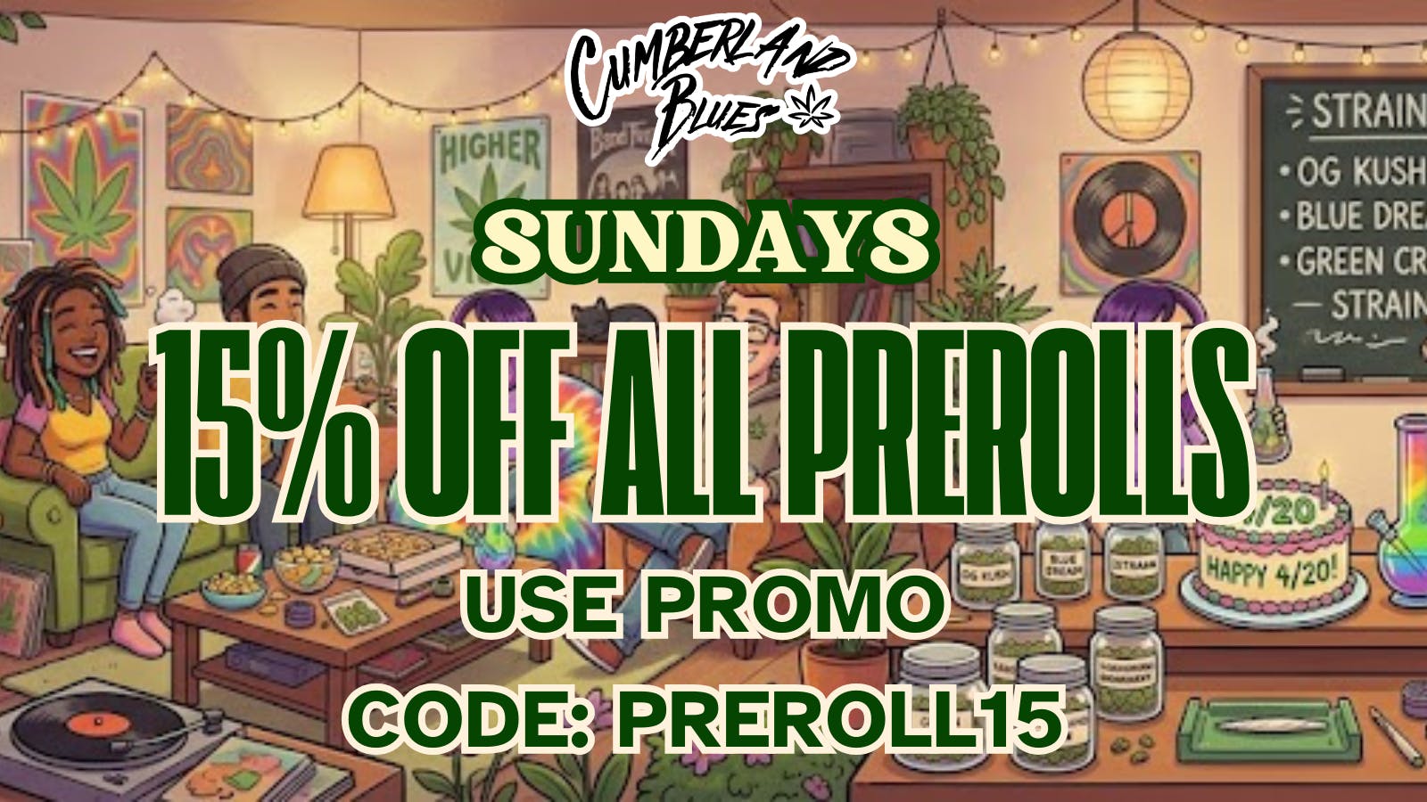 Cumberland Blues Delivery - Moreno Valley 15% OFF ALL PREROLLS