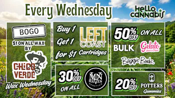 Hello Cannabis - Vista BOGO Chico Verde & Left Coast | 30% OFF Maven