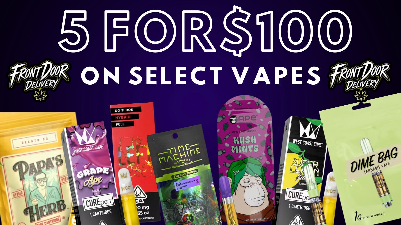 Front Door Enterprises - Perris Get 5 Vapes for $100