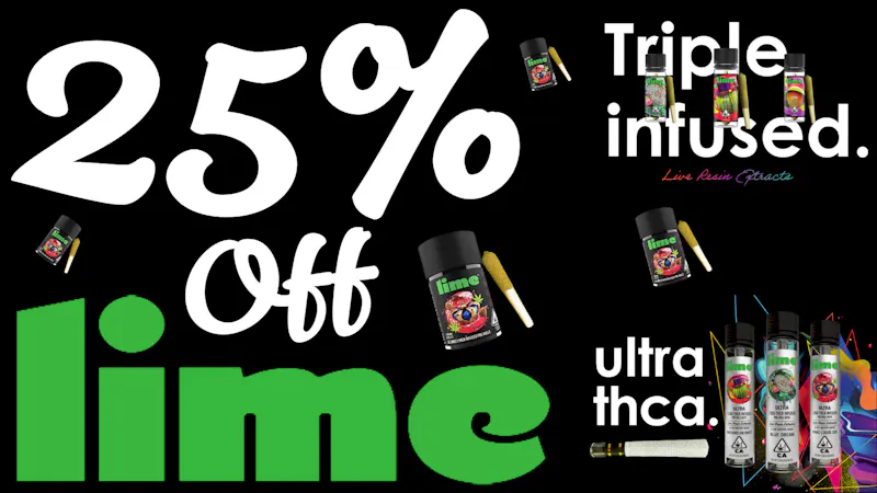 Hello Cannabis - Vista 25% OFF all LIME products