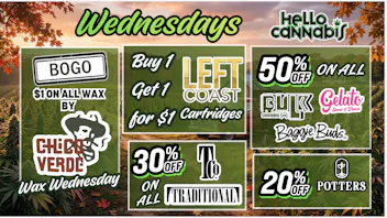 Hello Cannabis - Vista BOGO Chico Verde & Left Coast | 30%OFF Traditional