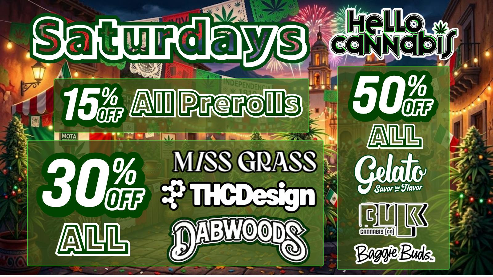 Hello Cannabis - Vista 30% OFF Dabwoods. THC Design & MISS GRASS