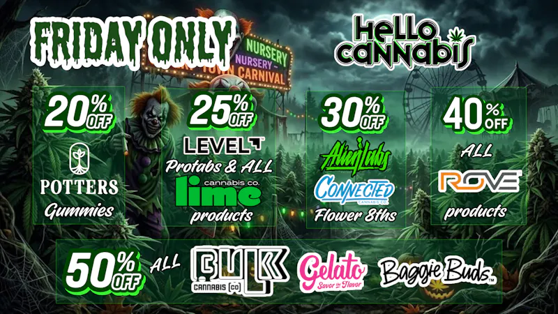 Hello Cannabis - Vista 40% OFF Rove, 30% OFF Alien Labs/Connected & more