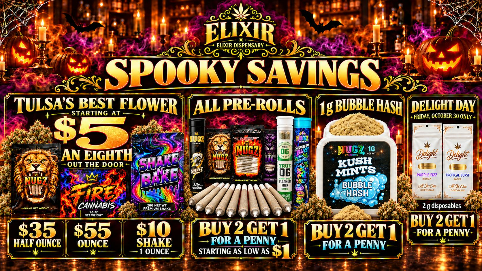 Elixir Dispensary $5 FOR 3.5GM,BUY 2 GET 1 DEALS