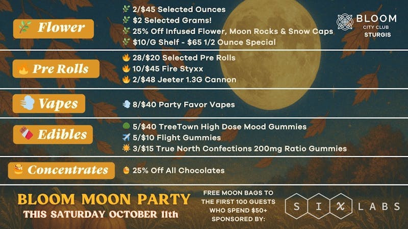 Bloom City Club Sturgis 🌕 Bloom Moon Party This Week 🥳🎉