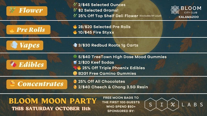 Bloom City Club - Kalamazoo 🌕 Bloom Moon Party This Week 🥳🎉