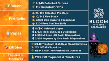 Bloom City Club - Kalamazoo 👻 Spooky Savings are Happening THIS WEEK ONLY 🎃