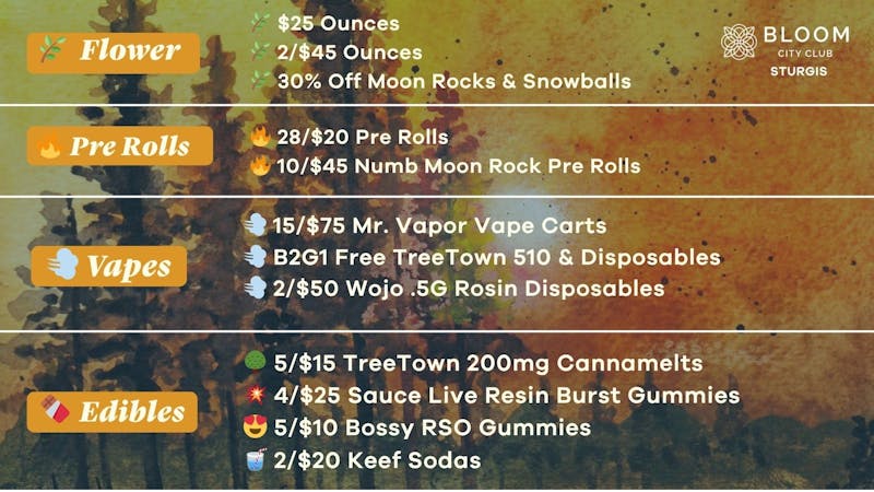 Bloom City Club Sturgis 🍂 November is Better at Bloom 🌿💨💨