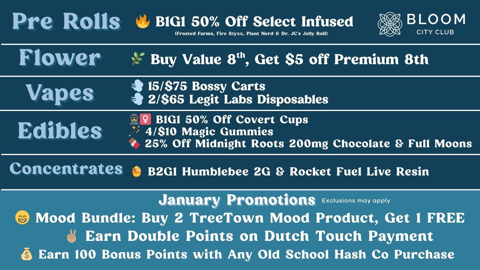 Bloom City Club Sturgis ❄️⛄️ Exclusive Winter Savings ⛄️❄️